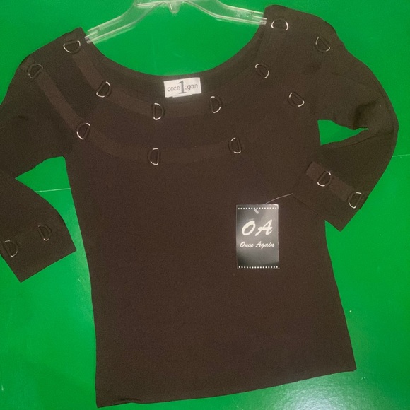 Brown sweater with metal accents new with tag - Picture 3 of 8